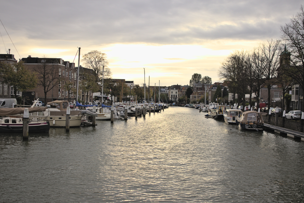 Canals in Dordrecht, the Netherlands.