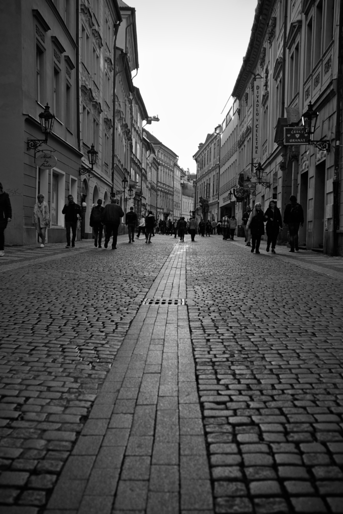 Beautiful streets and buildings of Prague, Czechia.