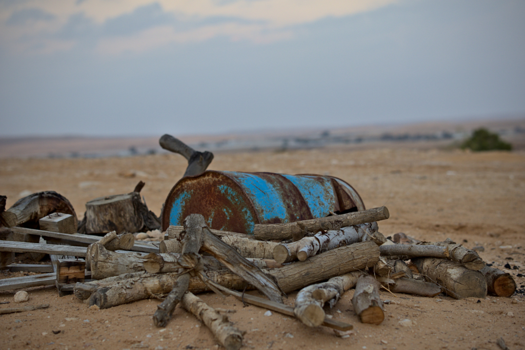 A ton and wood Negev, Israel.