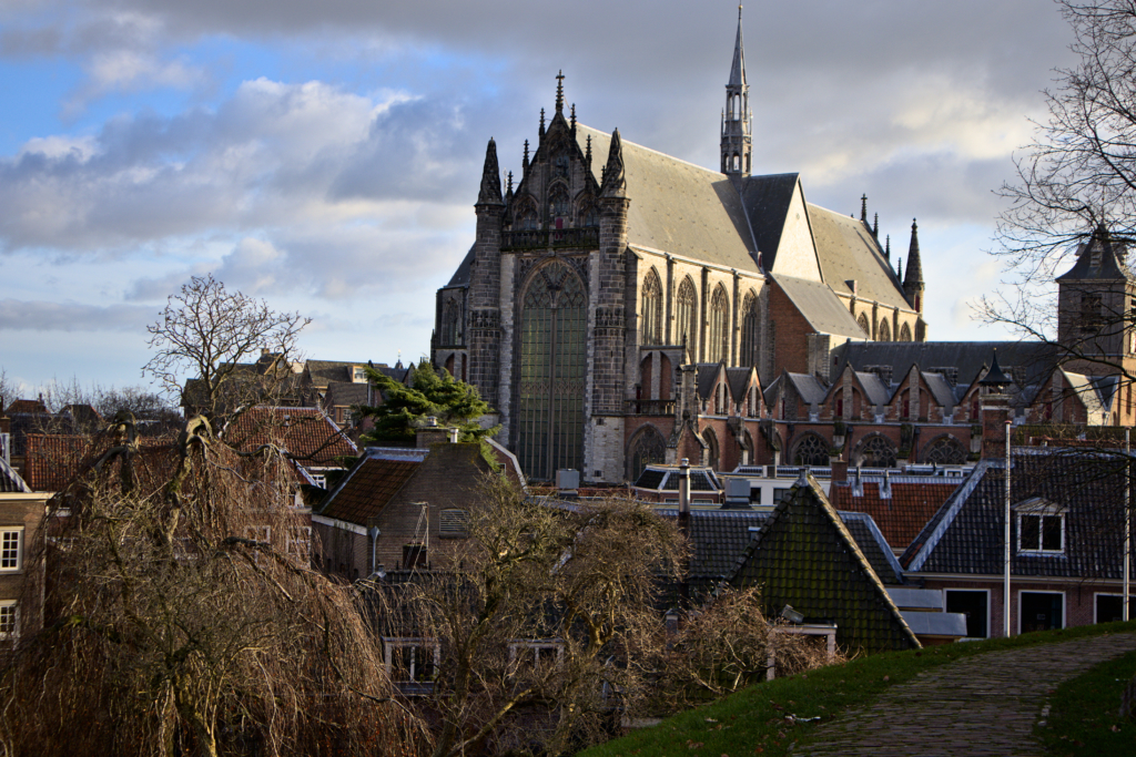 City overview Leiden, the Netherlands.