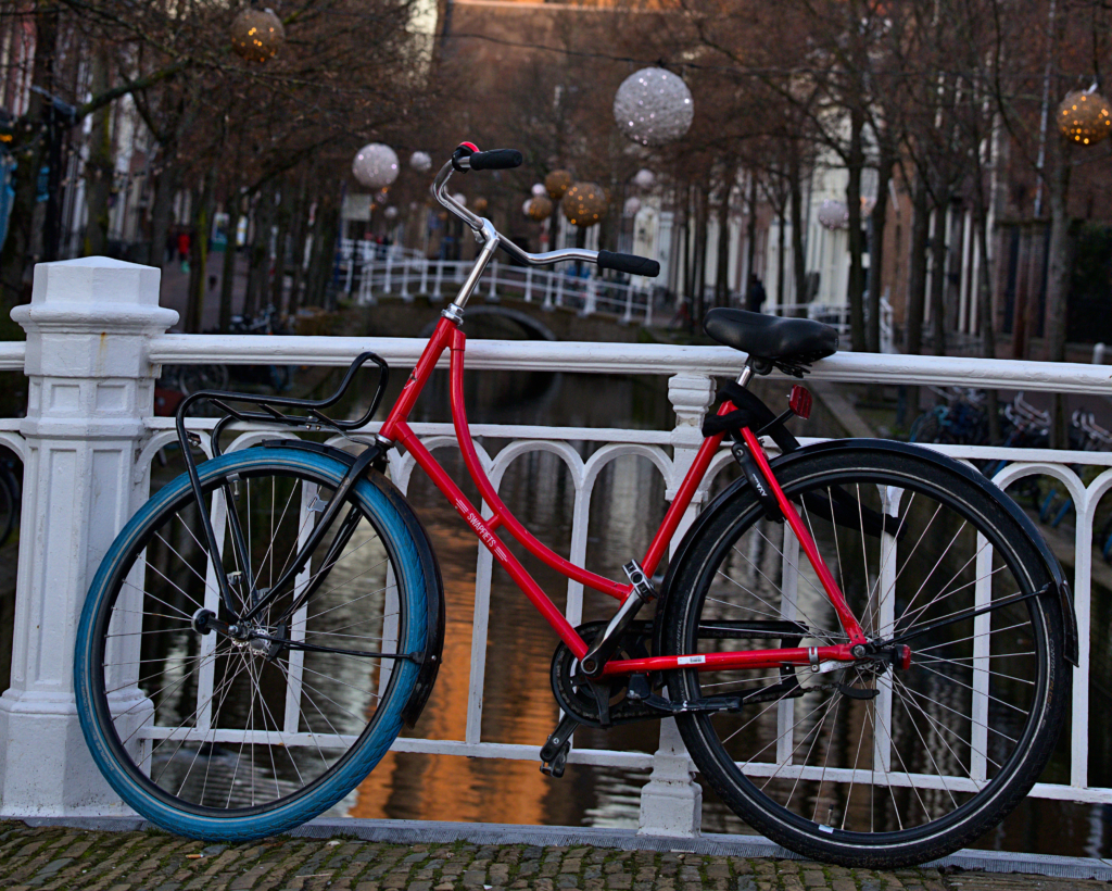 Share a bike red Leiden, the Netherlands.
