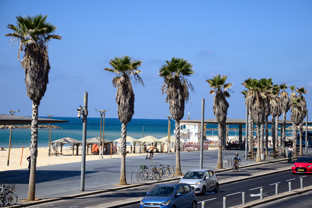 The beach promenade Tel Aviv, Israel.